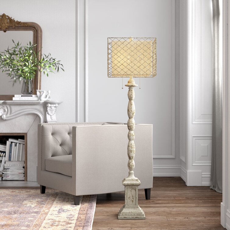 Antique white floor deals lamp